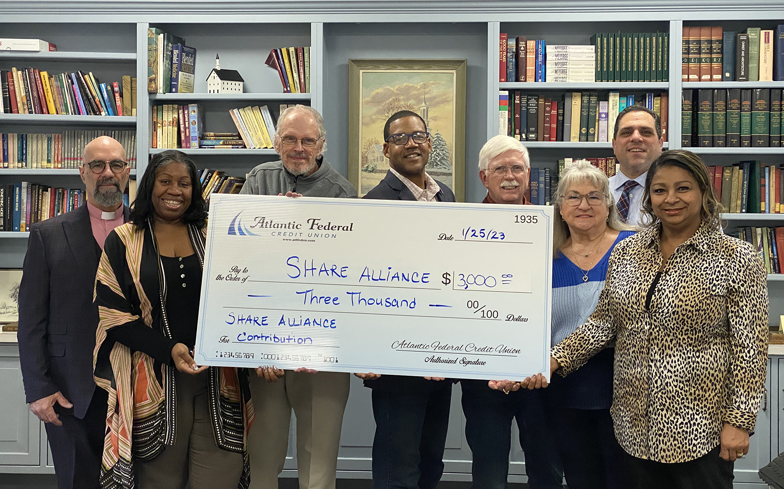 Photo of Check Presentation between the Atlantic FCU and the SHARE Alliance